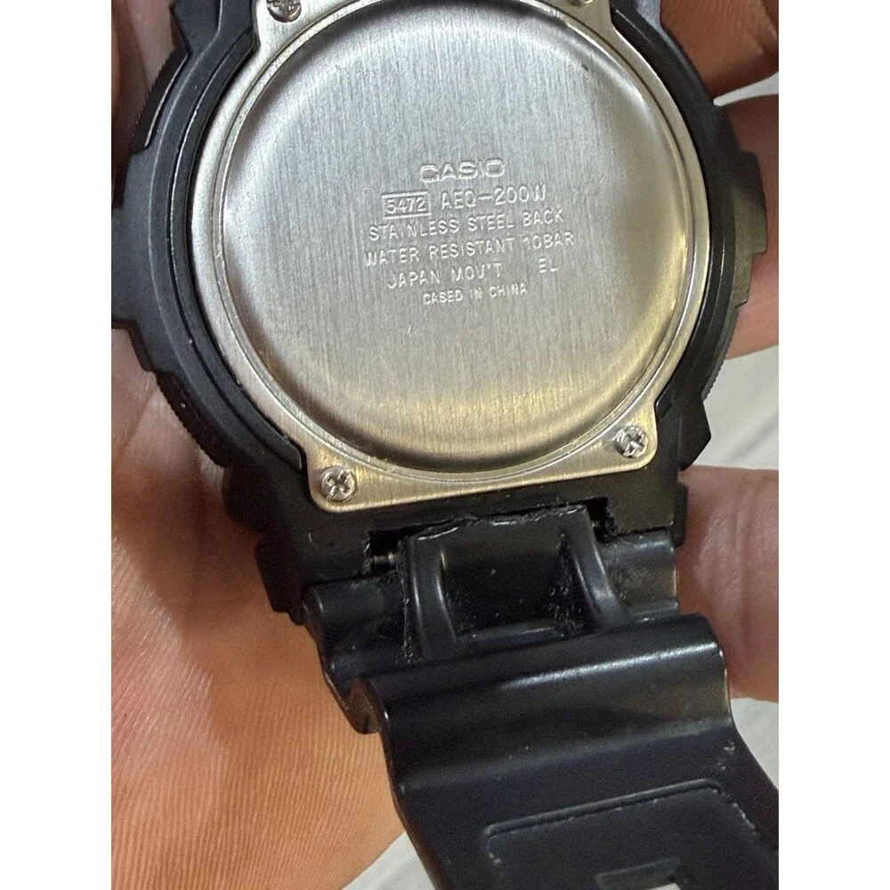 Casio AEQ-200W 5472 World Time Analog Digital Illuminator WR100M Men’s Watch